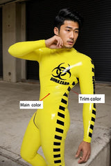 Man Latex Catsuits Hazmat Biohazard Neck Entry