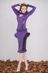 Women Latex Dress Viola n More Purple
