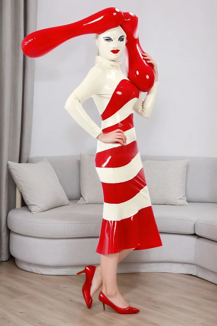Bang Your Head Women Two color Latex Gown