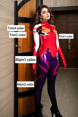 Women Latex Catsuits Evangelion Asuka cosplay