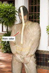 Men Latex Catsuits Transparent Enclosure