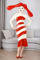 Bang Your Head Women Two color Latex Gown