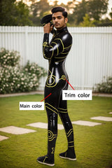 Man Latex Catsuits Robotico Back Zipper With Feet