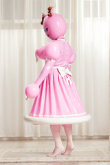 Women Latex Dresses Pink Cartoon Inflatable Maid