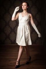 Women Latex Dress Sophisticated White Ball Gown