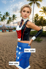 The Server Flirt Womens Latex Skirt with Hearts