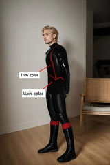 Man Latex Catsuits Balavan Front Zipper