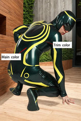 Man Latex Catsuits Hooded Tron
