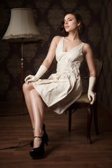 Women Latex Dress Sophisticated White Ball Gown