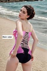 Womens Pink Latex Bodysuit Rabbit Jessica