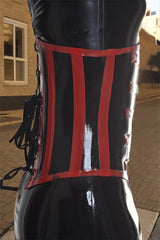 Women Latex Corsets Bird Caged Underbust Design