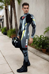 Men Latex Jacket R 100X Moto Racing Model F
