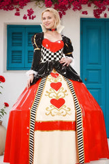 Women Latex Dress Queen of Hearts