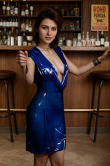 Aye Carumba Women Translucent Blue Latex Dress