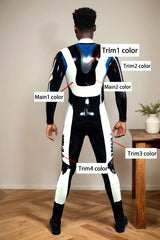 Man Branded Biker Latex Catsuits R 100X