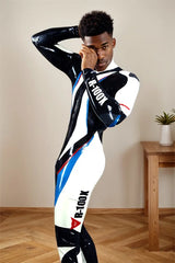Man Branded Biker Latex Catsuits R 100X
