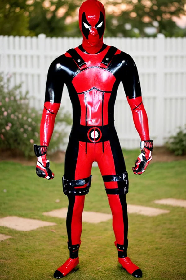 Man Latex Catsuits Deadpool Super Hero Suit