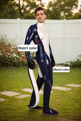 Man Latex Catsuits Inflatable Tail Costume