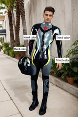 Men Latex Jacket R 100X Moto Racing Model F