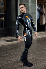 Man Latex Catsuits R 100X Motorcycle Racing