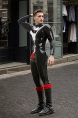Man Latex Catsuits Spermaceti Back Zipper