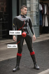 Man Latex Catsuits Spermaceti Back Zipper