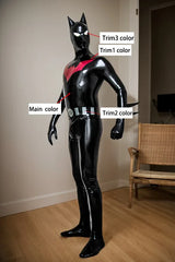 Man Latex Catsuits Bat Mantra Super Hero