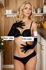 Womens Contrast Opera Latex Gloves