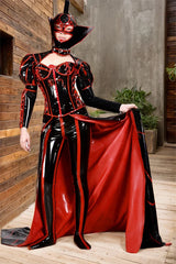 Women Latex Set Performance Hood Top pants