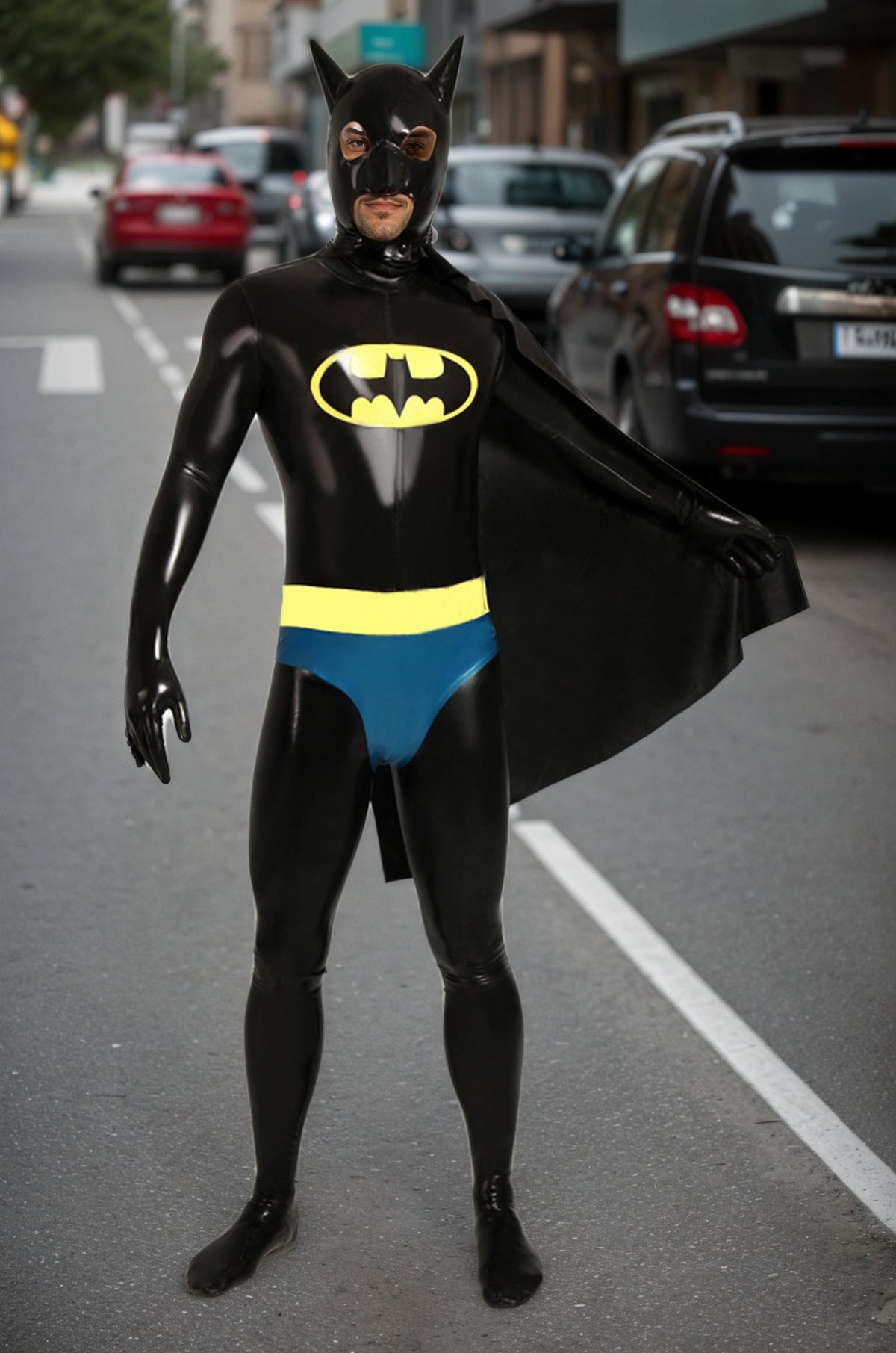 Men Latex Catsuits Cosplay Batman Gotham Knight