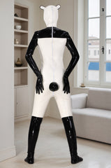 Men Latex Catsuits Playful Pet Panda