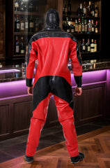 Men Latex Catsuits Full Body Hooded Diving Suit Viking