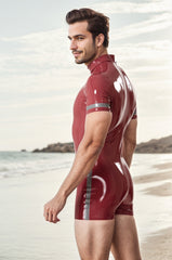 Men Latex Bodysuits Sports Series